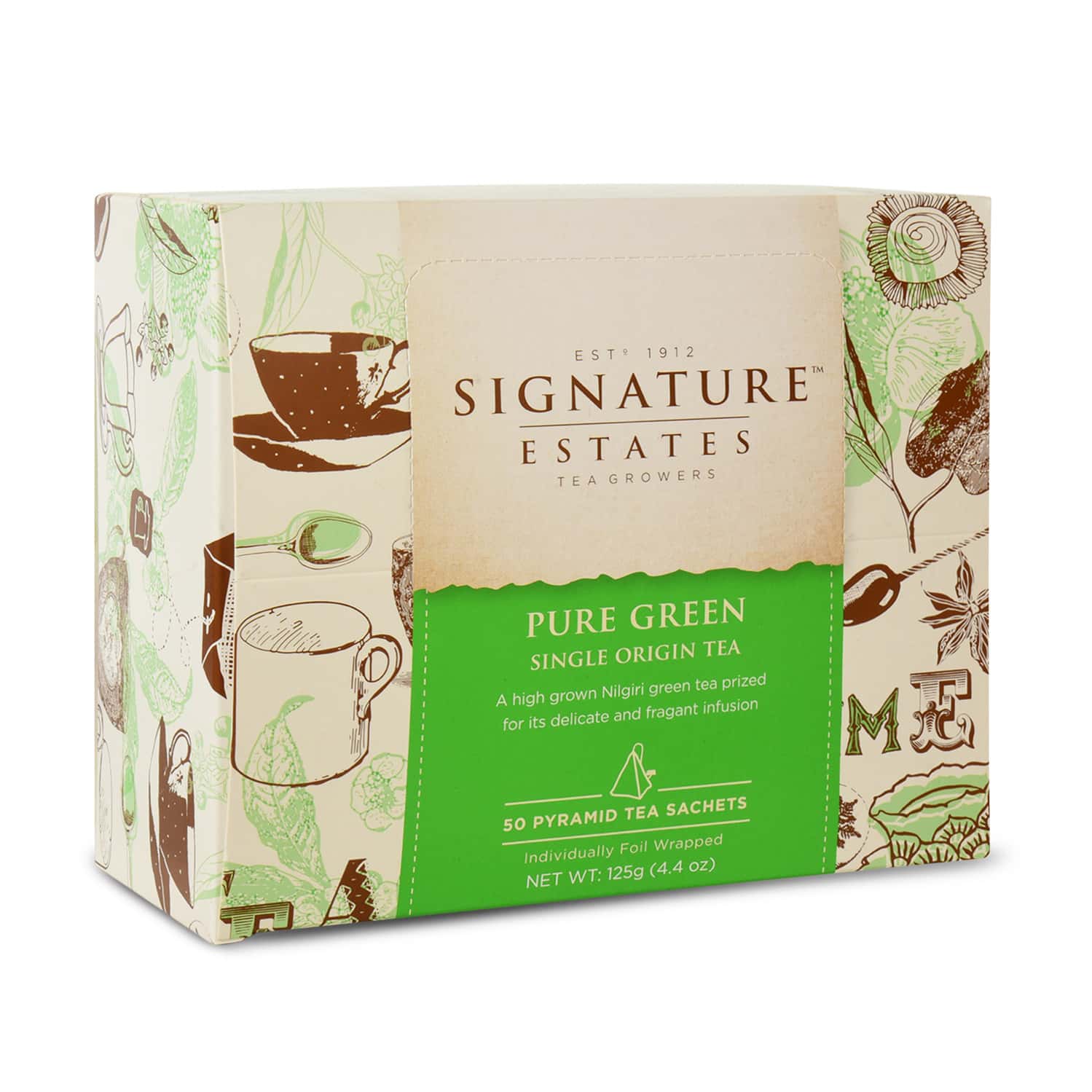 Signature Estates Pure Green Tea Bag 50 Sachets