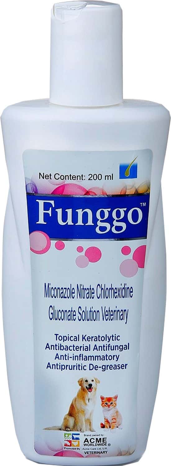 Funggo Anti-Dandruff Anti- Fungal Care For Dog & Cats Dog Shampoo - 200ml