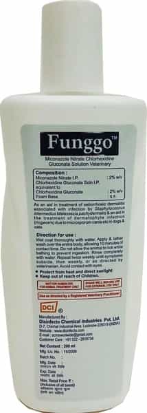 Funggo Anti-Dandruff Anti- Fungal Care For Dog & Cats Dog Shampoo - 200Ml