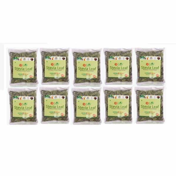 So Sweet Stevia 25 Gms Stevia Leaves 100% Natural Sweetener - Sugarfree (Pack Of 10)