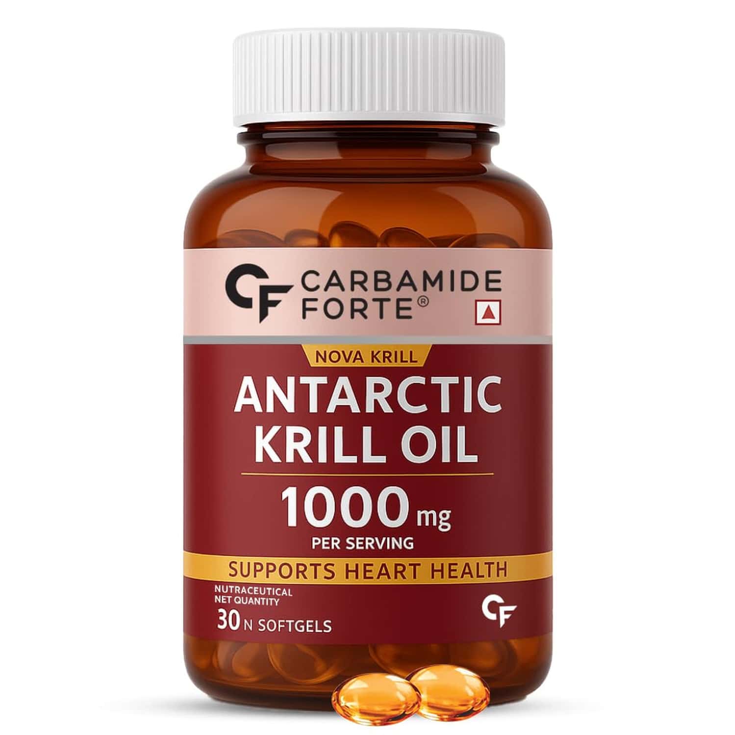 Carbamide Forte Antarctic Krill Oil| For Heart | Brain | Joint | Eye & Skin - 30 Softgel
