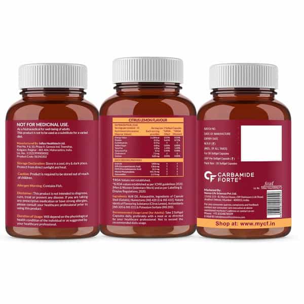 Carbamide Forte Antarctic Krill Oil 1000Mg | For Heart & Joint Health | 30 Softgels
