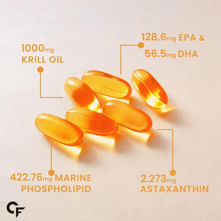 Carbamide Forte Antarctic Krill Oil| For Heart | Brain | Joint | Eye & Skin - 30 Softgel
