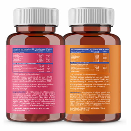 Carbamide Forte L Glutathione With Vitamin C & Amla Extract 1000mg Combi Pack Bottle Of 60 Tablets