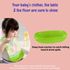 Baby Story Waterproof Baby Bib With Food Catching Pocket (Green)
