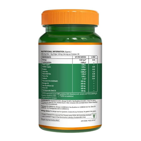 Pure Nutrition Omega 3-5-6-7-9 Fpr Brain And Heart Health 30 Capsules