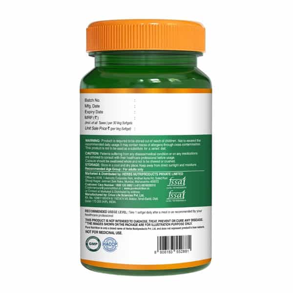 Pure Nutrition Omega 3-5-6-7-9 Fpr Brain And Heart Health 30 Capsules