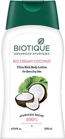 Biotiquebio Creamy Coconut Ultra Rich Body Lotion For Extra Dry Skin180 Ml