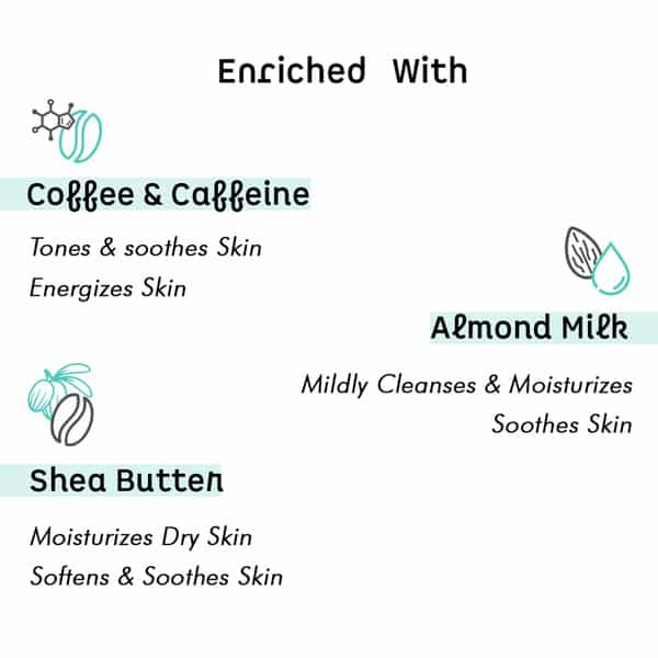 Mcaffeine Coffee & Milk Face Wash For 24Hr Moisturization - Soap Free Cleanser With Shea Butter
