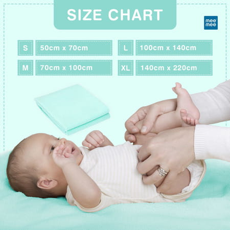 Meemee Cotton Baby Bed Protecting Mat (Pista Green | Medium)