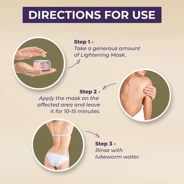 Sanfe Back & Bum Lightening Mask For Women With Aloevera & Peach Extracts - 100G