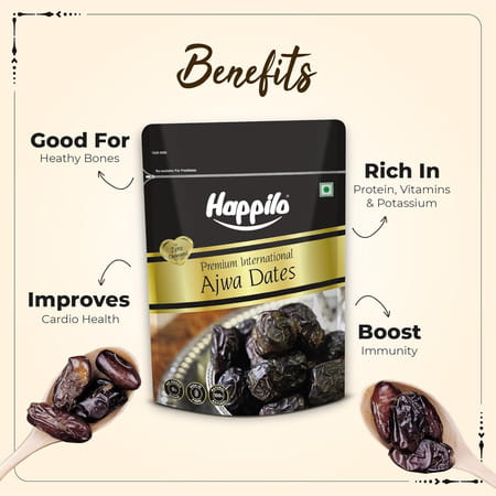 Happilo Premium International Ajwa Dates 500G Value Pack