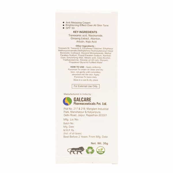 Pynomax Tx Spf 50 Tube Of 30Gm Cream