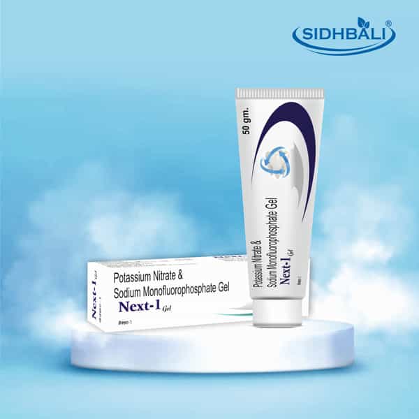 Sidhbali Next-1 Gel | Potassium Nitrate & Sodium Monofluorophosphate Gel | Fights Tooth Decay - 50G