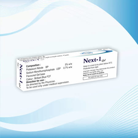 Sidhbali Next-1 Gel | Potassium Nitrate & Sodium Monofluorophosphate Gel | Fights Tooth Decay - 50g