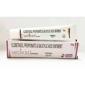 Medisole Clobetasol Propionate & Salicylic Acid Ointment 20 Gms Pack-3