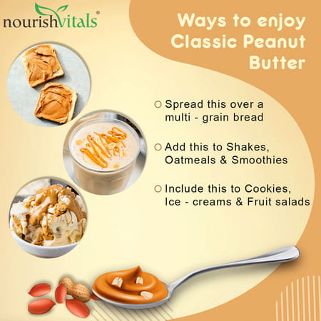 Nourishvitals Classic Peanut Butter Extra Crunchyclassic Roast High Quality Roasted Peanuts 750 G