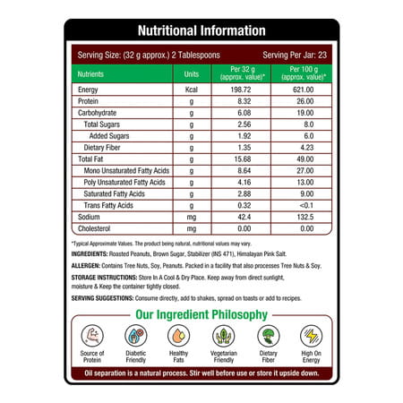 Nourishvitals Classic Peanut Butter Extra Crunchyclassic Roast High Quality Roasted Peanuts 750 G