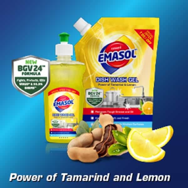 Emami Emasol Dish Wash Gel- Lemon - 900 Ml