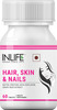 Inlife Hair Skin Nails Supplement With Biotin Vitamins Minerals Amino Acids For Men Women-60Tablets