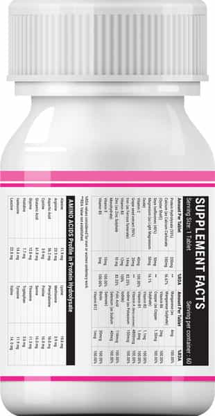 Inlife Hair Skin Nails Supplement With Biotin Vitamins Minerals Amino Acids For Men Women-60Tablets