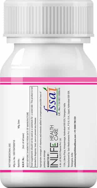 Inlife Hair Skin Nails Supplement With Biotin Vitamins Minerals Amino Acids For Men Women-60Tablets