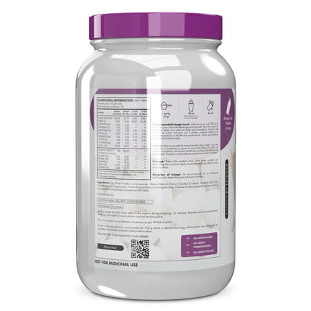 Healthyhey Nutrition Egg White Protein - Instant Mix- 80% Protein 1 Kg Chocolate