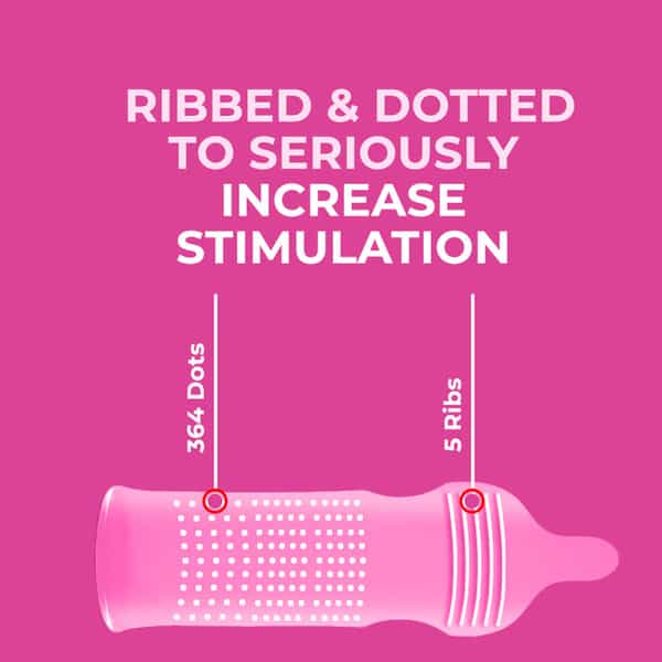 Nottyboy 3 In One - Ribbed Dotted Contoured Condoms 3