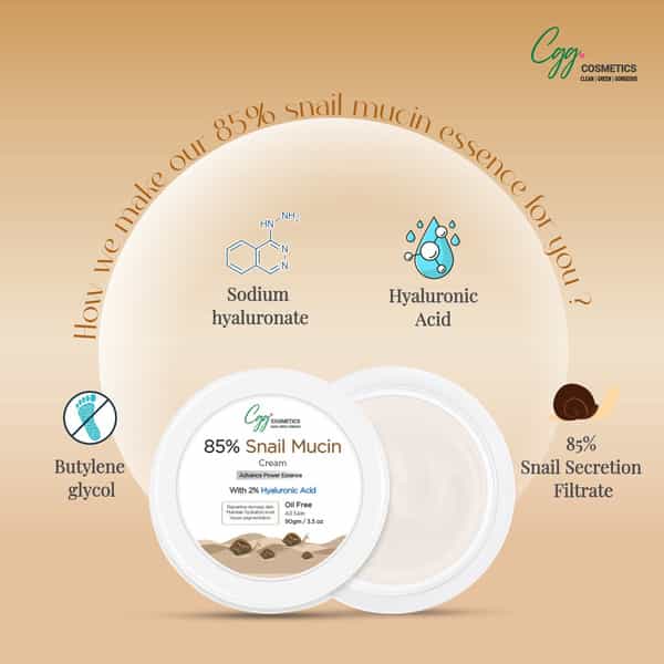 Cgg Cosmetics Snail Mucin All In One Cream 90G( Buy1 Get 1)