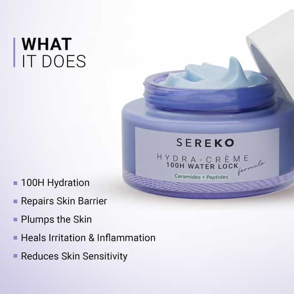 Sereko 100H Hydration Face Moisturiser Day Cream With Ceramides & Peptides 50 Ml