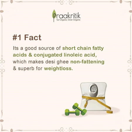 Praakritik Natural Desi Gir Cow A2 Ghee 250ml