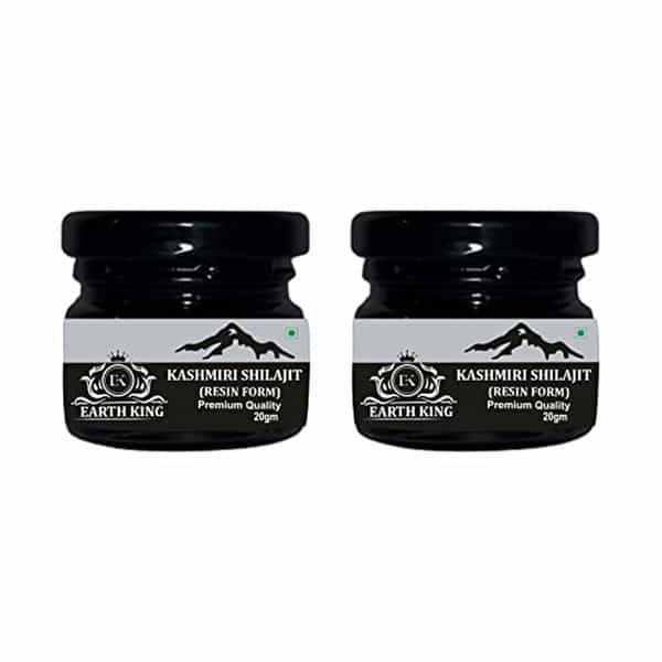 Earth King Kashmiri Shilajit/Shilajit Resin | Raw Shilajit | (Semi Liquid) - 40Gm (Pack Of 2)