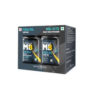 Muscleblaze Mb-vite + Omega 3 Combo | 60 Tabs + 60 Caps | With Epa & Dha