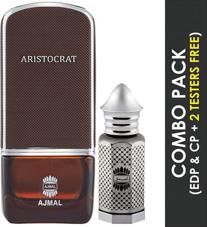 Ajmal Aristocrat Edp 75ml Perfume For Men And Asher Cp Oil Alcohol-Free Attar 12ml For Unisex