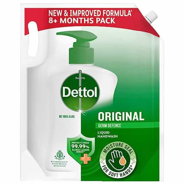 Dettol Original Germ Defence Liquid Handwash - 1.5L(8+ Months Pack)