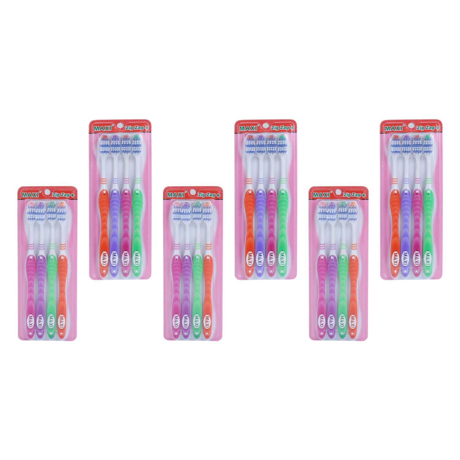 Maxi Zigzag+ Super Saver Pack Soft Toothbrush (Pack Of 24)