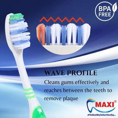 Maxi Zigzag+ Super Saver Pack Soft Toothbrush (Pack Of 24)