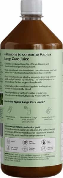 Kapiva Lungs Care Juice | With Noni Ginger And Fennel Seeds To Uplift Lung Health
