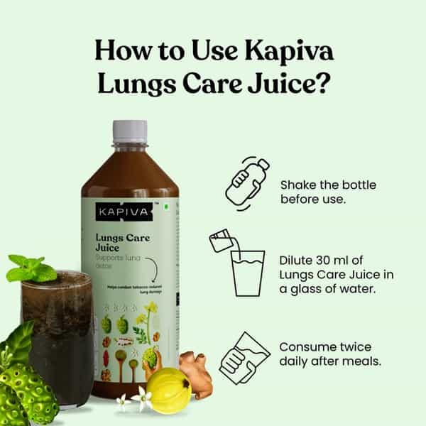 Kapiva Lungs Care Juice | With Noni Ginger And Fennel Seeds To Uplift Lung Health
