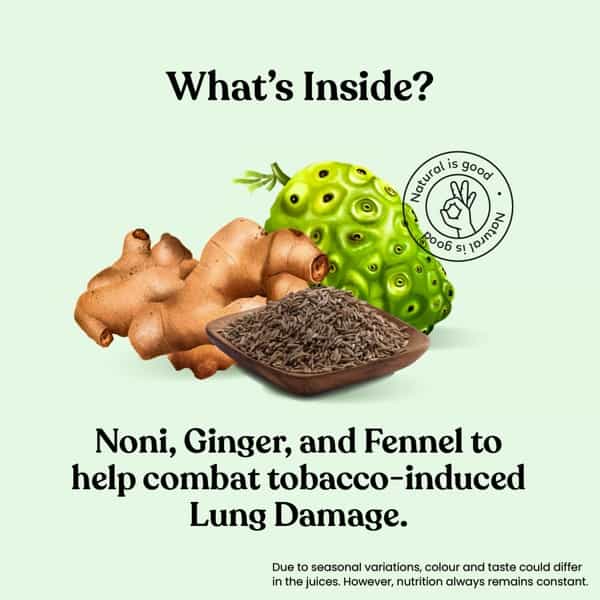 Kapiva Lungs Care Juice | With Noni Ginger And Fennel Seeds To Uplift Lung Health