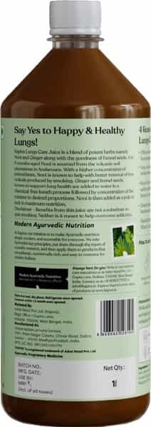 Kapiva Lungs Care Juice | With Noni Ginger And Fennel Seeds To Uplift Lung Health