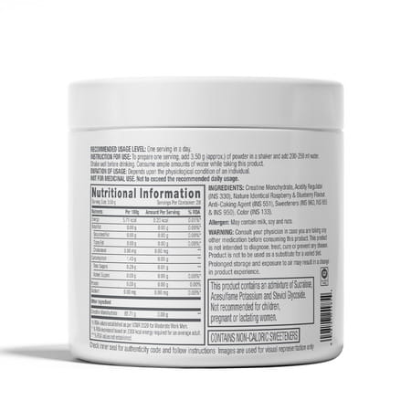 Gnc Pro Performance Creatine Monohydrate | 100gm | 33 Servings | Athletic Performance | Blueberry