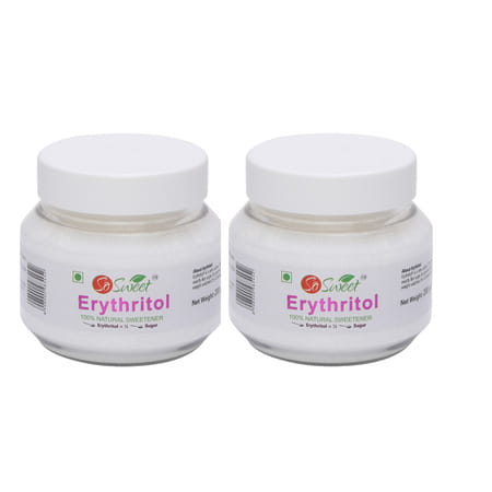 So Sweet Erythritol Powder 200gm Sugar Free 100% Natural Sweetener For Diabetes (Pack Of 2)