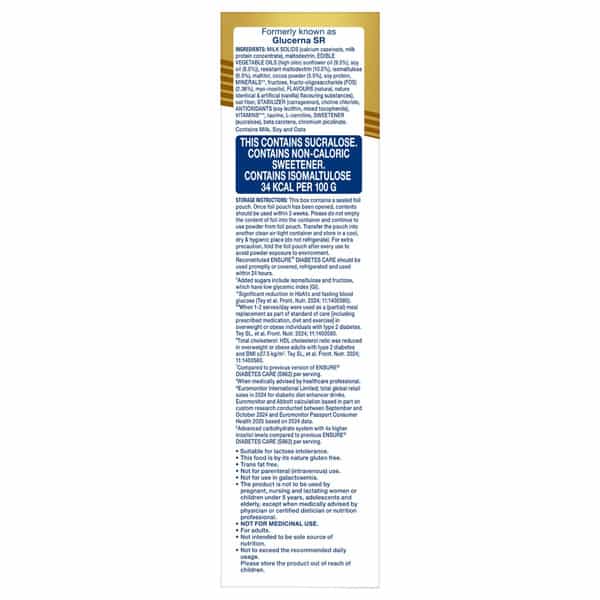 Ensure Diabetes Care Specialized Nutrition Drink Chocolate - 400G Box