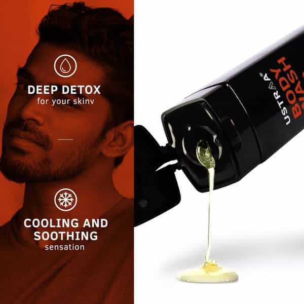 Ustraa Body Wash-Activated Charcoal 250 Ml