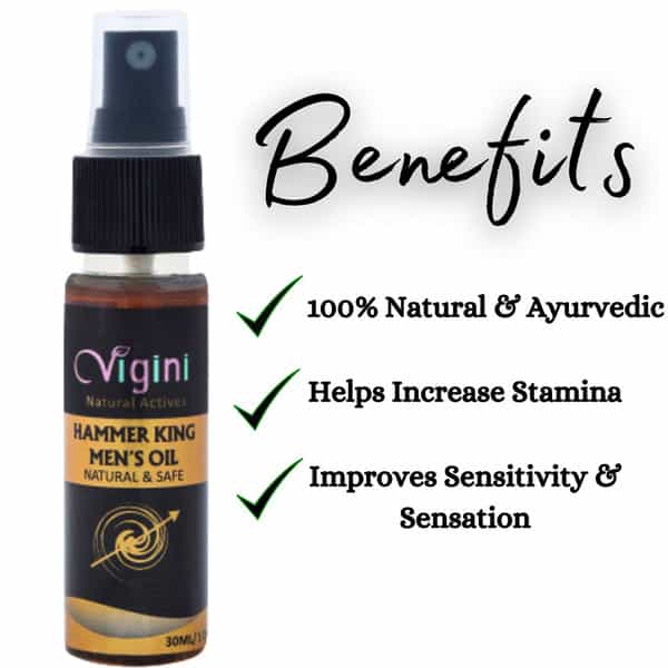 Vigini Hammer King Penis Enlargement Growth Massage Oil + Himalayan Shilajit Stamina Booster Resin