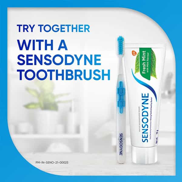 Sensodyne Fresh Mint Toothpaste Sensitivity Relief,Cavity Protection, Bad Breath Treatment 450 Grams