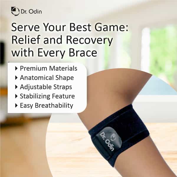 Dr. Odin At 01 Tennis Elbow Brace - Adjustable Compression Support For Pain Relief & Injury Recovery