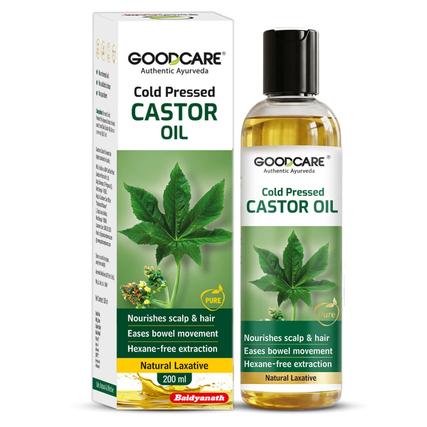 Goodcare Cold Pressed Castor Oil 200ml | Hair & Scalp Care | Skin Hydration | Natural Laxative