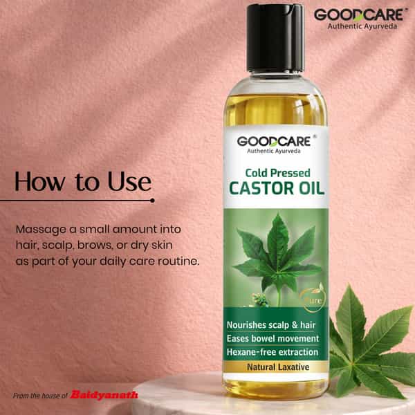 Goodcare Cold Pressed Castor Oil 200Ml | Hair & Scalp Care | Skin Hydration | Natural Laxative